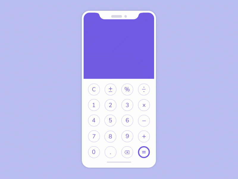 Daily UI Challenge #004 • Calculator 004 adobe adobe xd calculator challenge daily daily 100 daily ui 004 daily ui challenge design flat illustration mobile ui