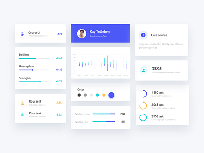 Dashboard Card design icon ui ux web