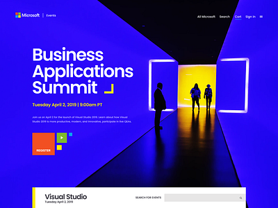 Microsoft Events - Landing Page app branding event exploration identity landing microsoft page site web website
