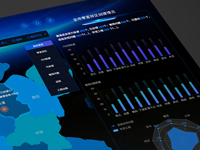 A graphical interface in project chart design dashboard design gis original design ui web