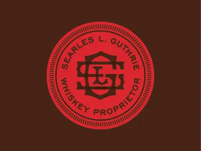 Guthrie Monogram 1800s 1960 badge early guthrie kentucky monogram proprietor red seal searles slg times type type art typography western whiskey whisky