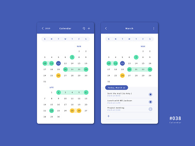 UI 038 038 38 app calendar calendar app calendar design daily 100 daily 100 challenge daily challange dailyui design ui ui 038 uidesign