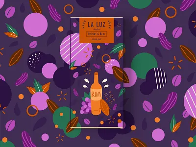 LA LUZ packagedesign02 ——raisins&rum art chocolate packagedesign rails rumble raisins
