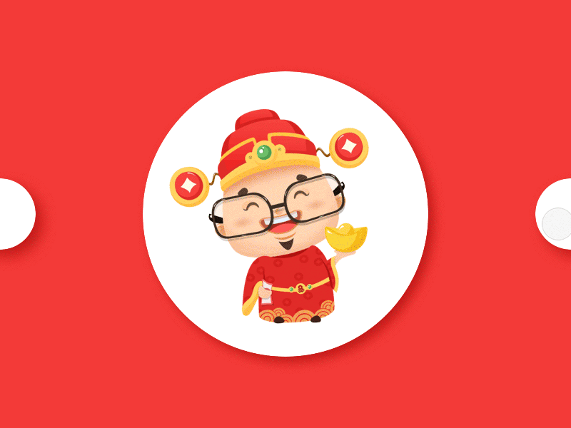 God of wealth animation boy boy game character cartoon comic charcater fantasy fun art hat illustration motion wealth