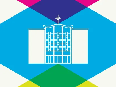 Our Lady of Lourdes Directory Cover building cathomic christian christianity church color cross drawing illustration kentucky ky louisville parish st. matthews vector