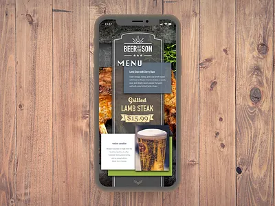 Food/Drink Menu design photoshop ui ux xd