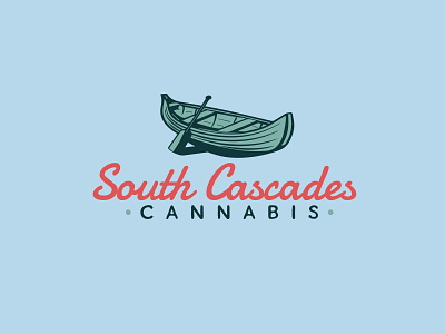 South Cascades Cannabis logo 6 bellingham branding cannabis canoe design icon illustration logo pnw typography vector washington