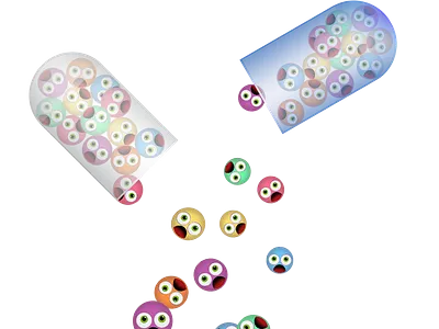 What Side Effects? capsule emoji emoticon fear medication medicine nina garman pharmacist. drugs pharmacy pills scared side effects smiley surprised. doctor terrified