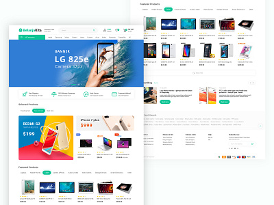 Homepage e-commerce BelanjaKita clean dailyui ecommerce interaction design smartphone ui ux web deisgn