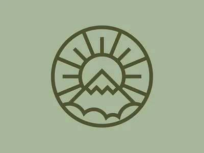 Peak geometric geometric illustration icon icon design illustration logo monoline thicklines