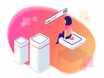 Anti-hoax - checking url validity app data design digital flat illustration hoax illustration indonesia isometric landing page simple ui
