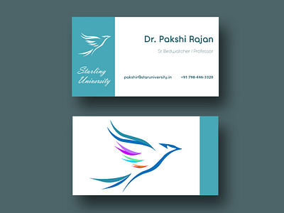 Business Card Design - University of Birds branding business business card business card design design illustration logo typography ui ux