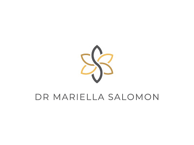 A friendly logo for a dermatologist branding clean logo dental dental logo flower initials flower logo friendly logo logo s flower salomon