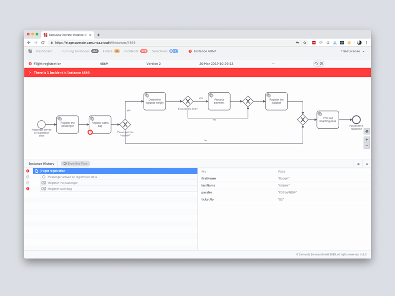 Camunda Operate Night Mode bpmn dark mode night mode ui uidesign