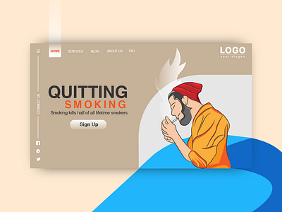 Smoking artworks branding creative design css flat design frontpage html illustraion landing page svg vector vector artwork web webdesign website