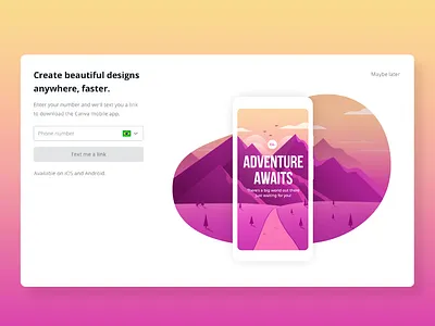 Canva Mobile canva gradient illustration landscape mobile vector