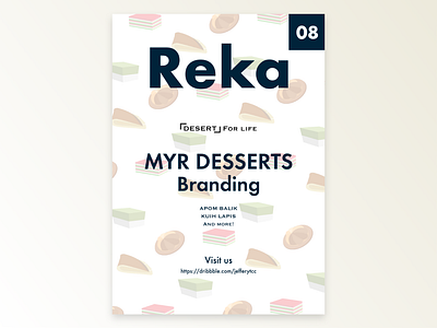 Reka Desserts Concept branding design dessert desserts icon illustration malaysiadessert poster poster a day poster art poster challenge poster collection typography vector