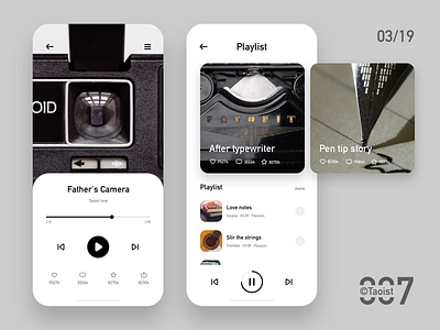 Daily exercise 0319 app art black clean color concept design ios mobile music new retro simple space typography ui ux white