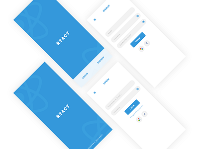 App Initial Screens app design login signup simple ui