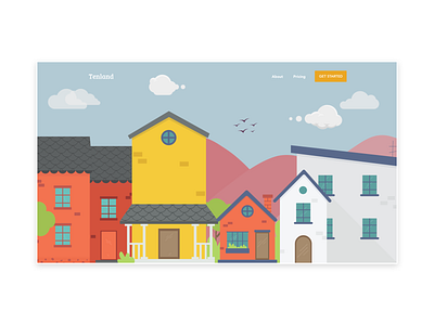 Tenland app design flat web web design