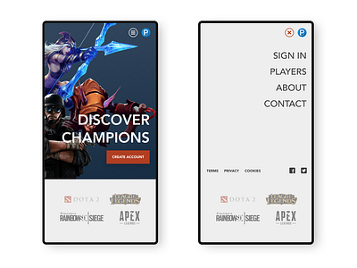 PlayerBase Mobile app design web design