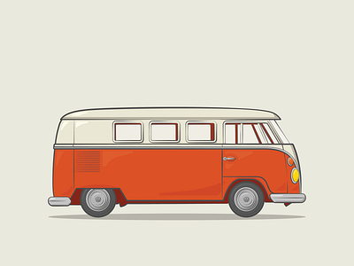 Classic Cars | 1960 Volkswagen Camper Van adobe illustrator adobe photoshop beach branding camper campervan car classic design graphic design hippy illustration movie surf van vector volkswagen volkswagon