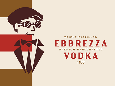 Ebbrezza Vodka Reject 1920s alcohol alcohol branding branding character design deco goggles icondesign italiian race car driver swag thrill vintage vintage racer vodka