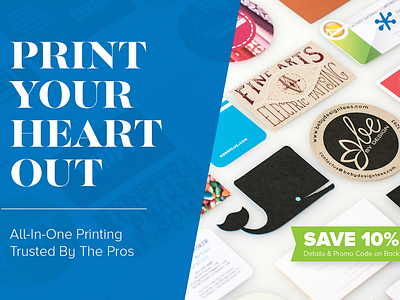 Print Your Heart Out brochure bsuiness cards cover design print printing