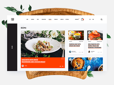FUGA - Recipes page clean cleandesign design digital dish ecomerce interaction interaction design interface minimal recipes typography ui uxui web webdesign
