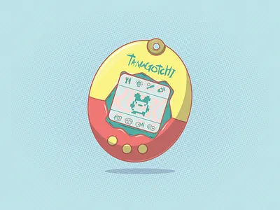 Tamagotchi adobe illustrator adobe illustrator cc blue classic classic toy design graphic design green illustration old school red tamagotchi toy vector yellow