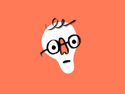 Skelly big eyes bones face glasses head human lightbulb portrait skeleton skelly