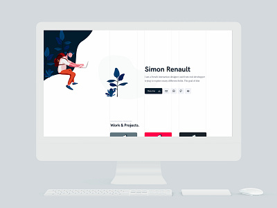 Personal portfolio designer desktop design portfolio design ui ux ui design website concept