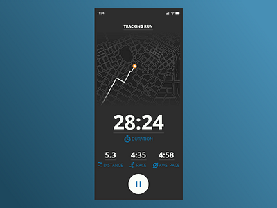 Workout Tracker 041 adobe xd app button daily ui dailyui design gps map minimalistic ui ux web