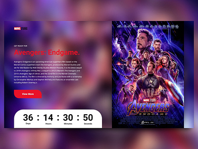 DailyUI #014: Countdown Timer avenger avengers avengers endgame countdown countdown timer countdowntimer dailyui dailyui 014 design endgame timer ui