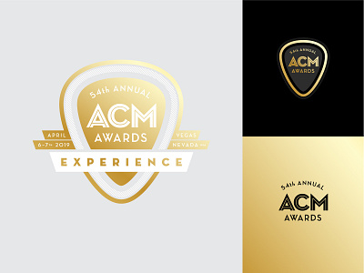 ACM Awards Logos acm art deco aviation awards branding guitar pick logo mark music