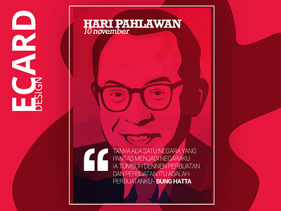 "Hari Pahlawan" Ecard Design Concept 01 design graphic design illustration ui vector