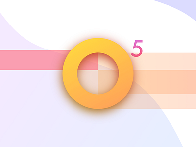 O Five branding circle color design edinburgh five gradient graphic illustration logo orange pink scotland shape typography vector