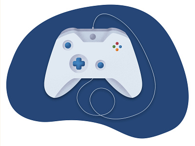 Joystick adobe blue buttons design digitalart dribbble flat flatdesign game game art gamepad graphic illustration illustrator joystick noise pixel procreate texture vector