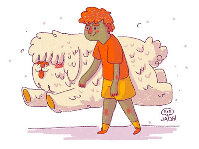 Perritu boy charactedesign comic doodle illustration kids. editorial naif sketch