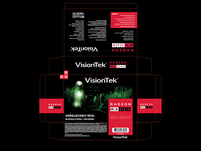 Visiontek Rx560 Packaging illustration packaging design