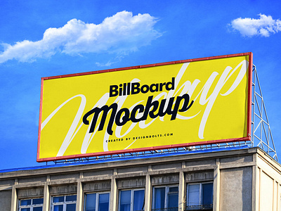 Free Billboard On Building Mockup PSD free download free mockup free psd freebie mock up mockup mockup psd outdoor mockup psd psd mockup