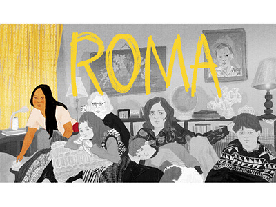 Roma_movie illustration ahnji artwork colorpencil confused dazed design digital editorial editorial art etching fashion illustration graphic graphic design illustration illustrator illustrator art magazine movie movie art pencil drawing