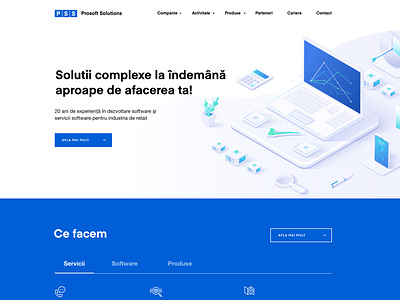 Proposal for PSS.ro design illustration landing page ui