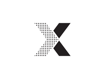 X Logo arrows dots icon letter lettering logo pointalism typography x