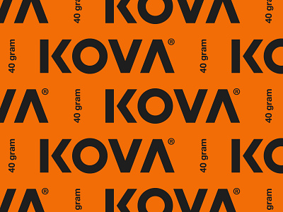 Kova® branding identity lockup logo typography vector wordmark