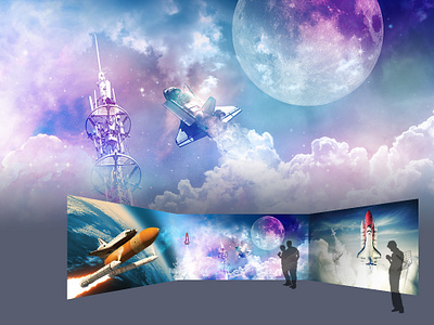 Space Week interior design astronaut galaxy shuttle space spaceship stars