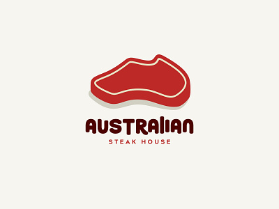 Australian Steak House australia barbeque beef branding forsale icon illustration logo negative space steak unused