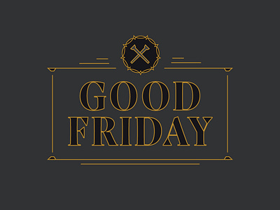 Good Friday Graphic believer bible brand branding christian church cross easter good friday jesus lent lines logo ministry monoline scripture sermon sermon series type typography