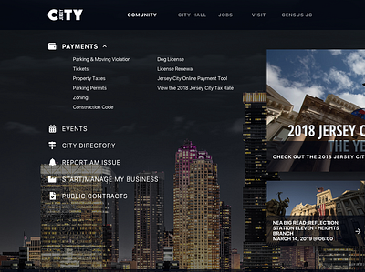 New Jersey City Official Landing Page design landing page new jersey services sketch ui webdesign website