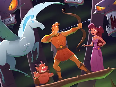 Disney's Hercules animation cartoon design disney art hercules illustration myth